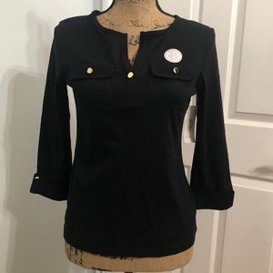 Charter Club long folded sleeves shirt